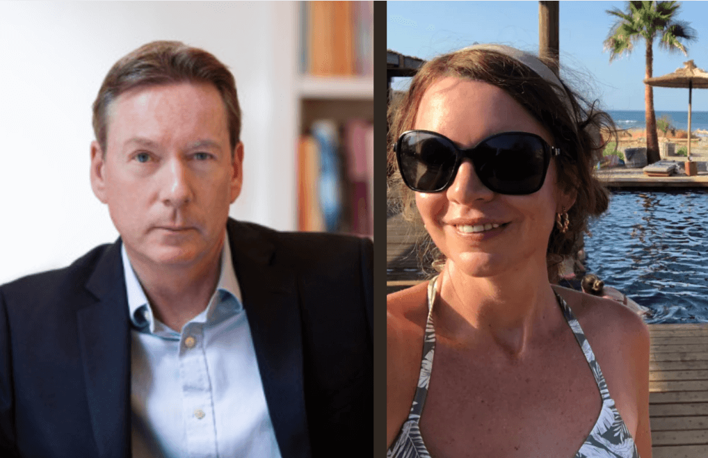 Elizabeth Rizzini with Frank Gardner